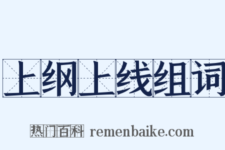 上纲上线组词是什么意思的图片